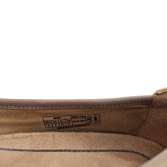 Vionic Minna Leather Toe Cap Ballet Flats Size 10 Aluminum Met Leopard - Picture 7 of 16